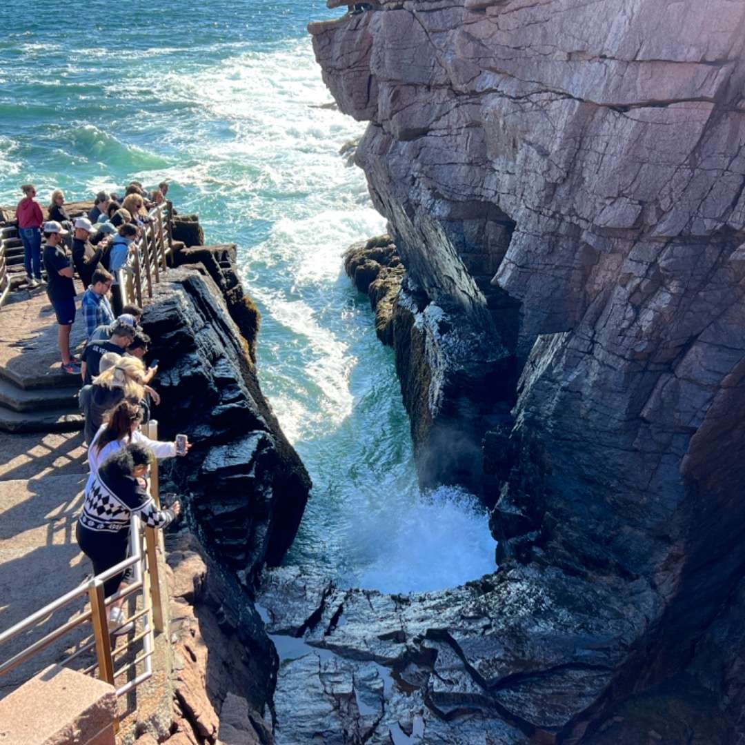 Crashing waves at Thunderhole